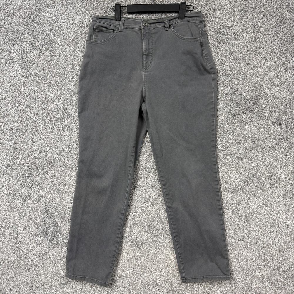 Style & Co Denim Jeans Womens 12 32x29 Gray Tapered Tummy Control Coastal Norm